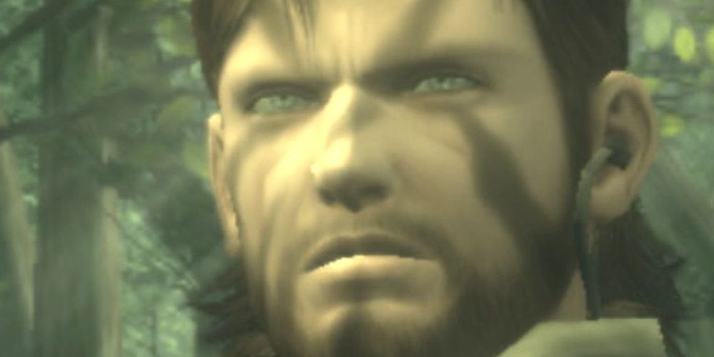 Naked Snake looking into the forest in Metal Gear Solid 3: Snake Eater