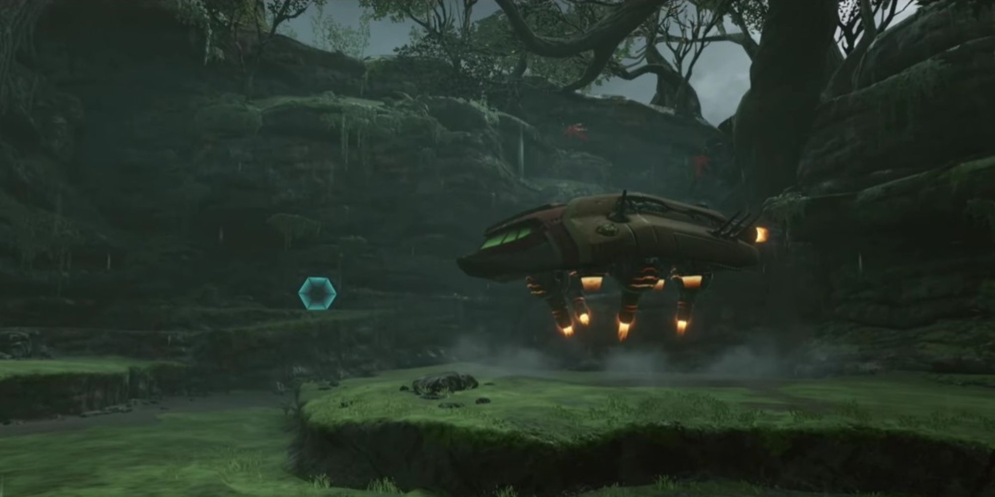 Metroid Prime Samus Gunship In Tallon Overworld