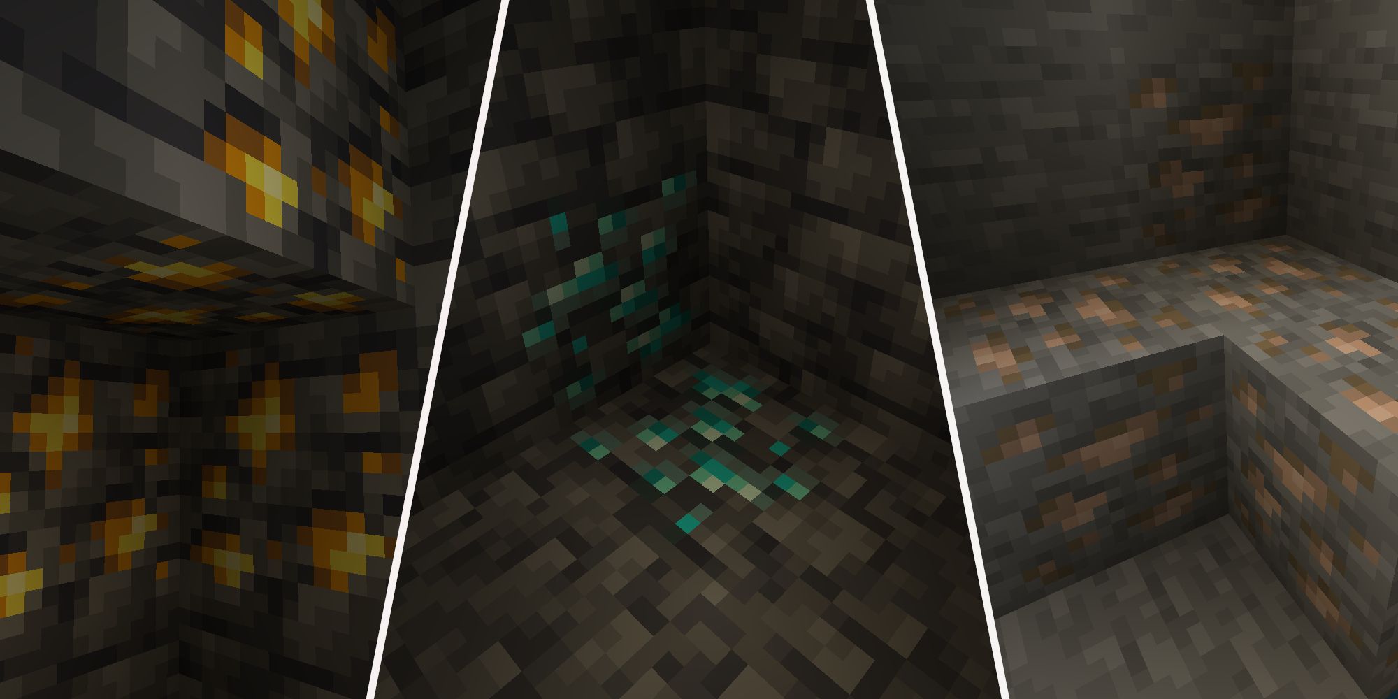 minecraft best ores gold diamond iron