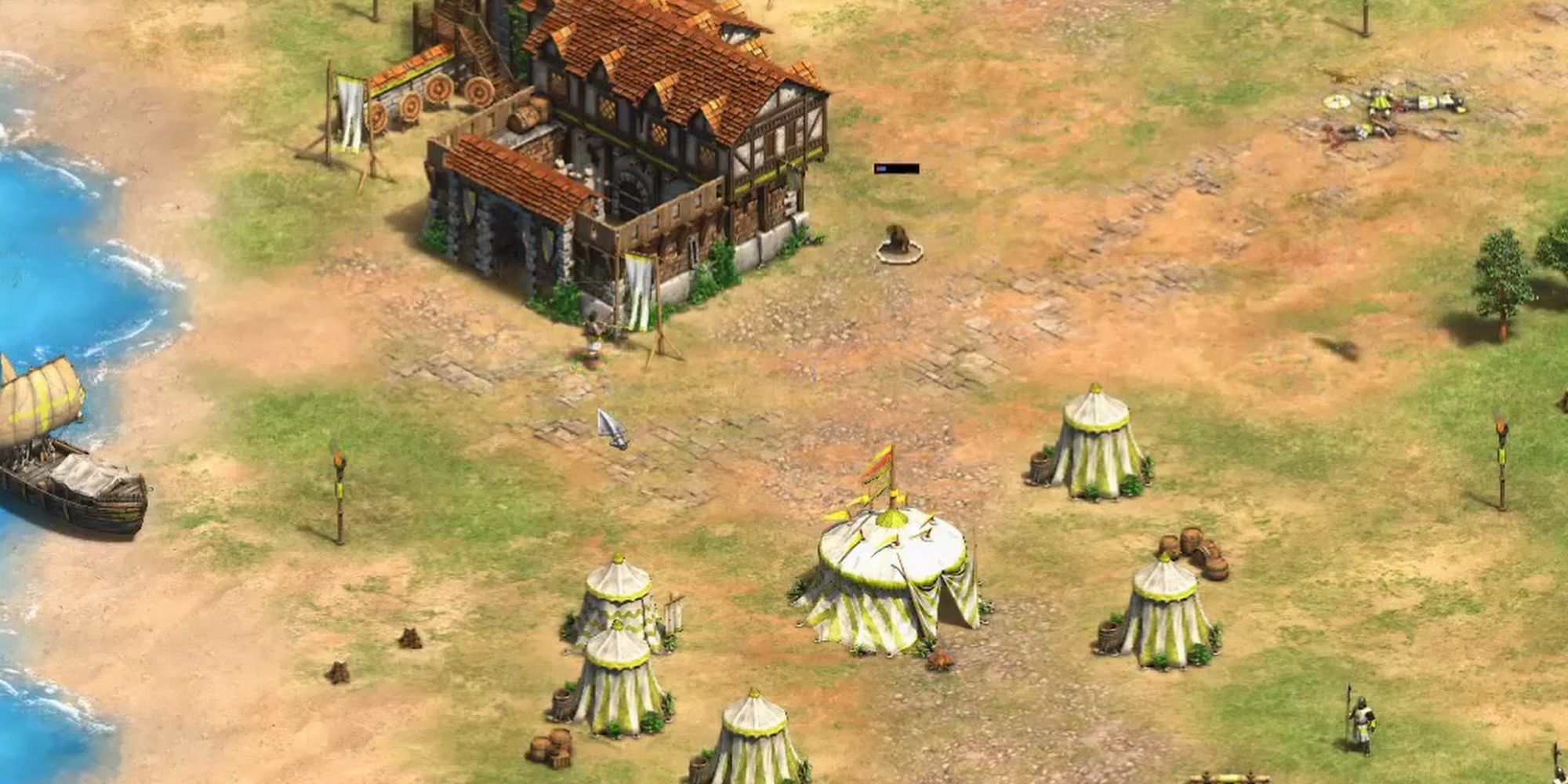 Age Of Empires 2: The Monkey Cheat Unit Attacking A Saxon Base