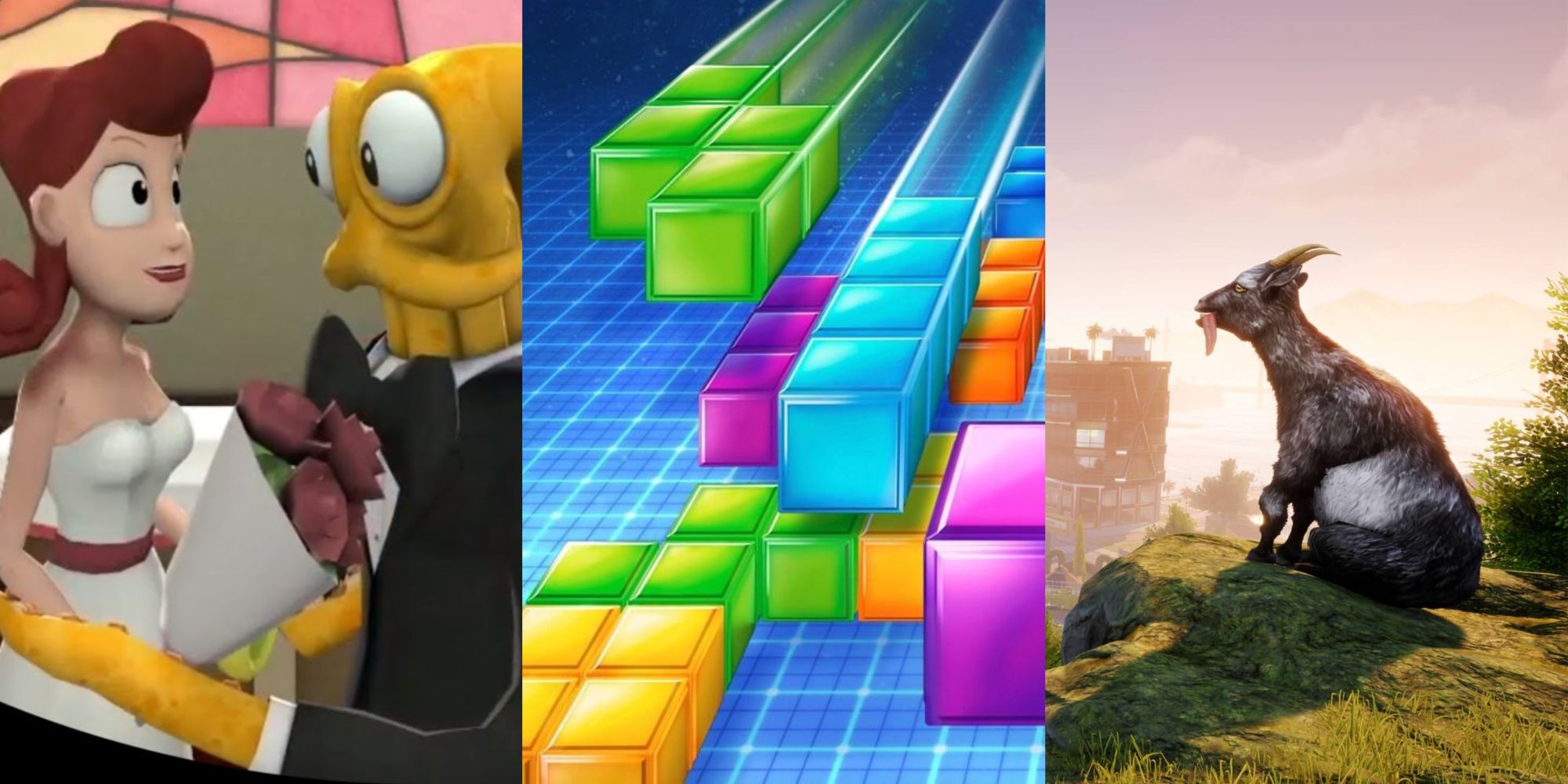 Games I'm Shocked Haven't Been Made Into Movies Featured - Octodad, Tetris, Goat Simulator