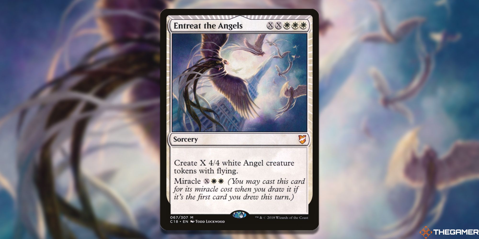 Image of the Entreat the Angels card in Magic: The Gathering, with art by Todd Lockwood