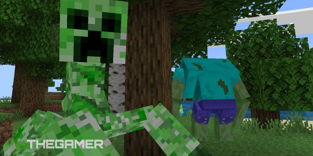 Mutant Creepers and Zombies in the Forest