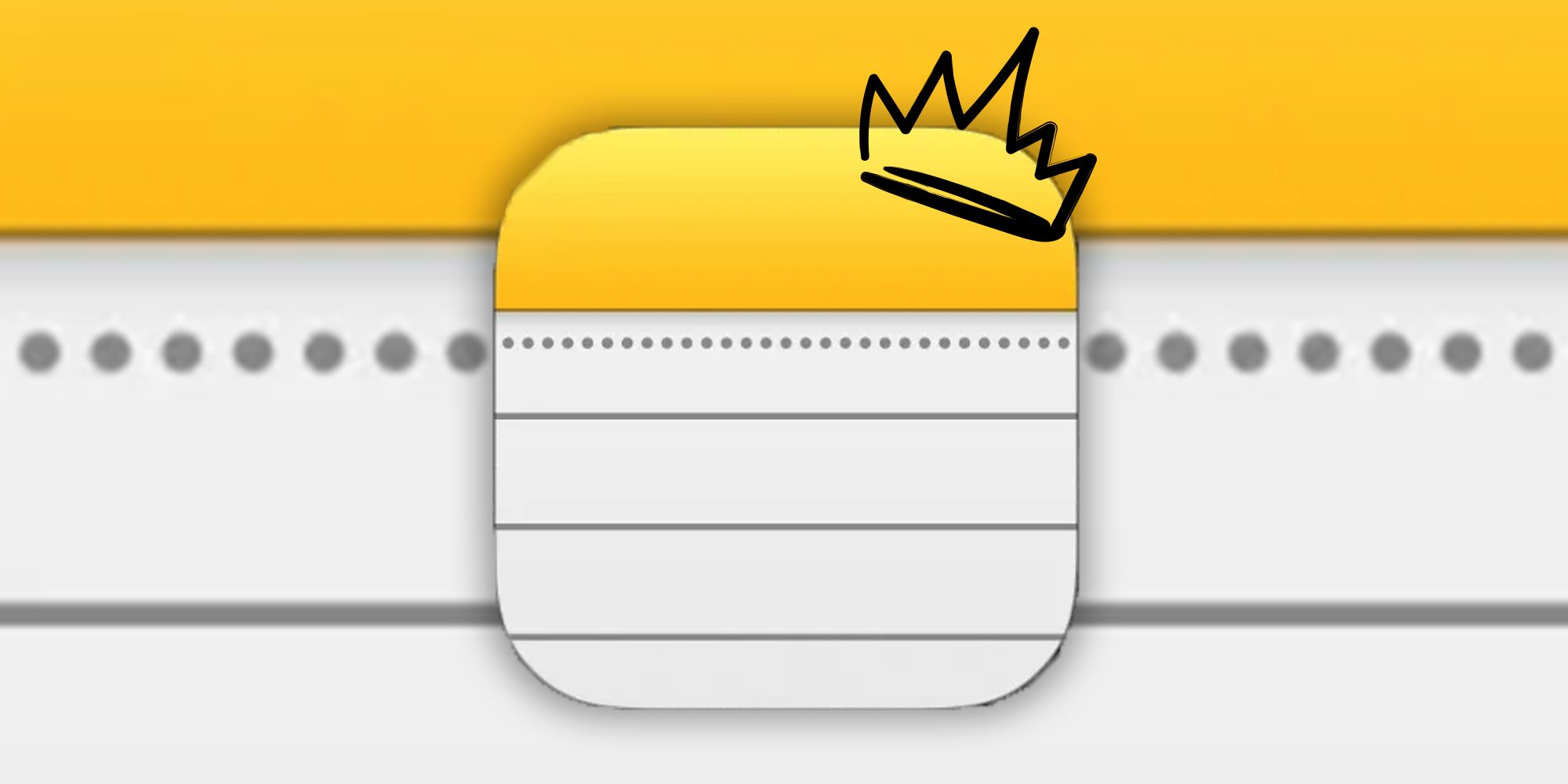notes app with a crown