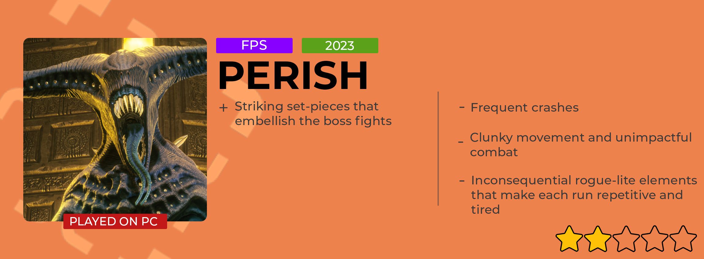 Perish review card