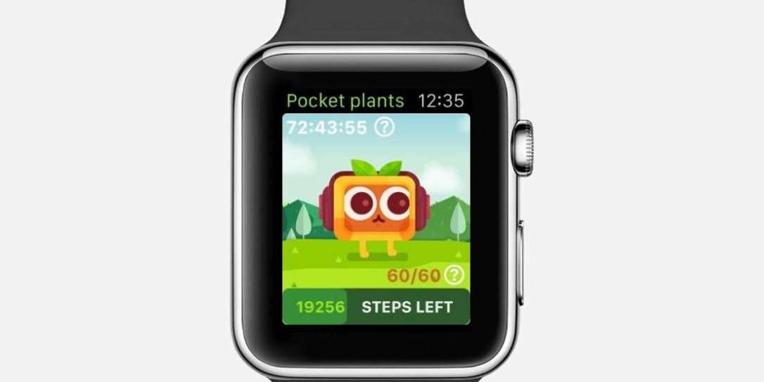 An image showing Pocket Plants on an Apple Watch