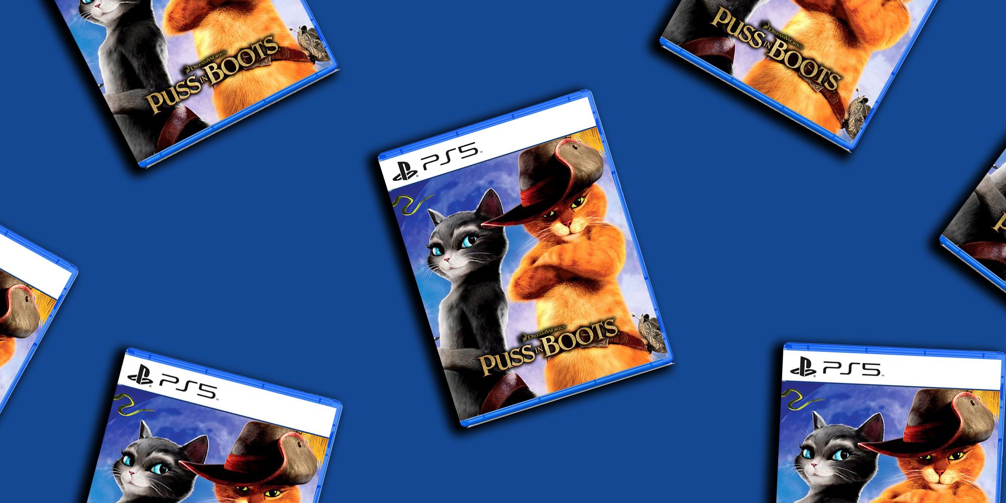 Puss in Boots video box art mocked up on PS5