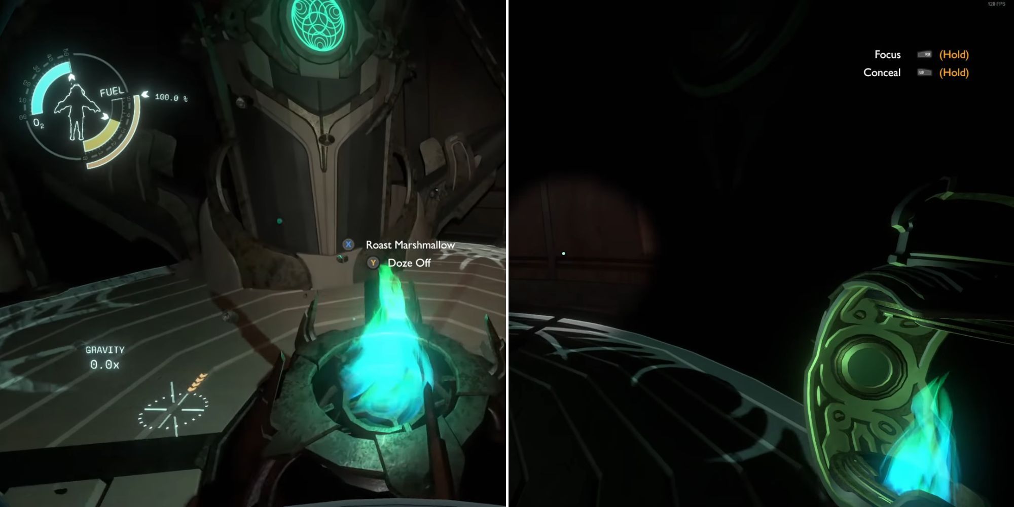 Reaching A Green Fireplace On The Stranger In Outer Wilds - Awakening In The Dream World In Outer Wilds