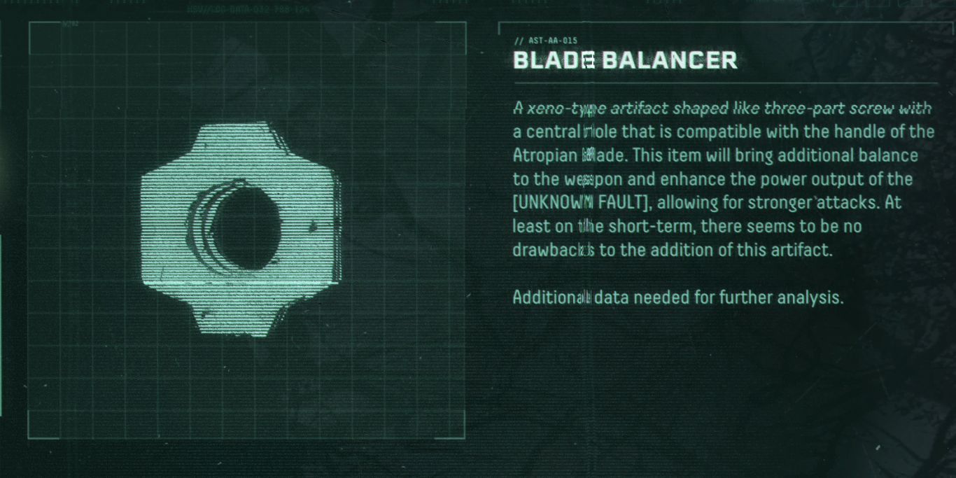 Returnal Blade Balancer With Description