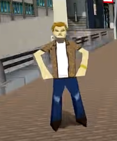 Citizen from Jet Set Radio walking down the street