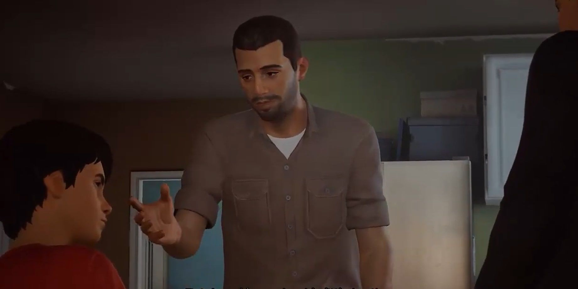 Sean's dad, Esteban, asking him to be a judge and decide who should get the final Chock-O-Crisp, him or his younger brother in Life is Strange 2