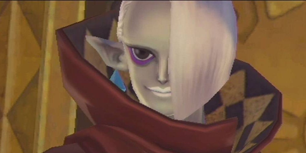 Ghirahim gives Link a coy smile in Skyward Sword the video game