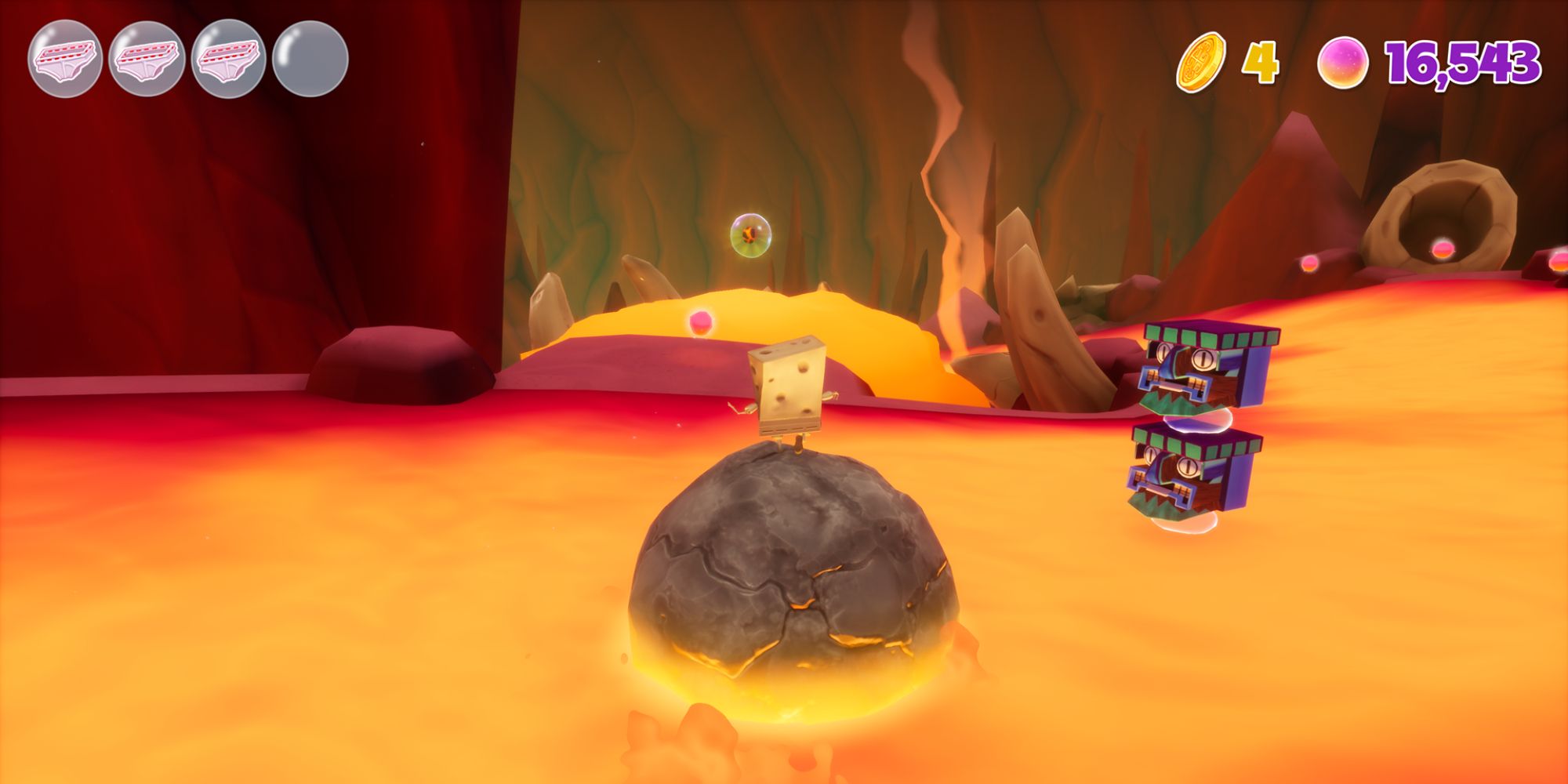 SpongeBob Cosmic Shake Screenshot Of Hot Object In Distance