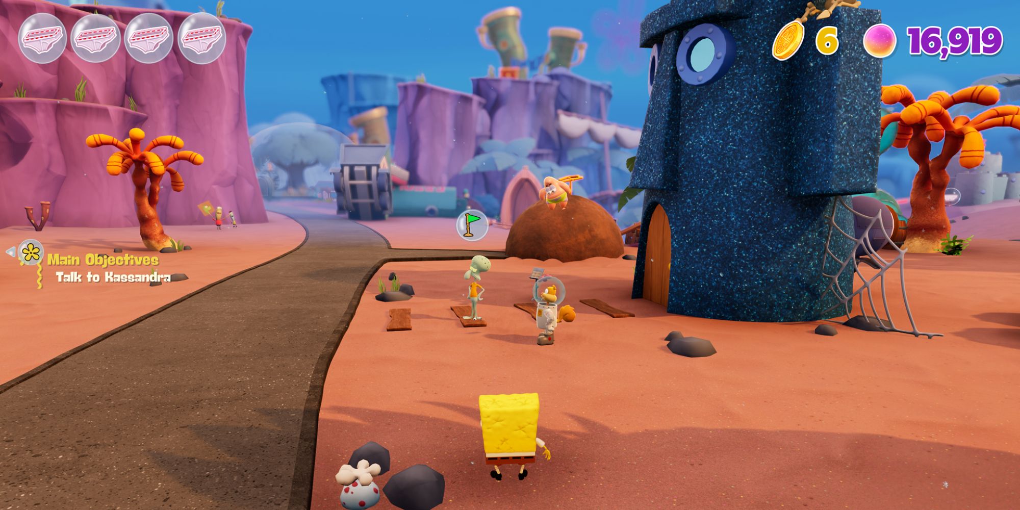 SpongeBob Cosmic Shake Screenshot Of Squidward Outside House