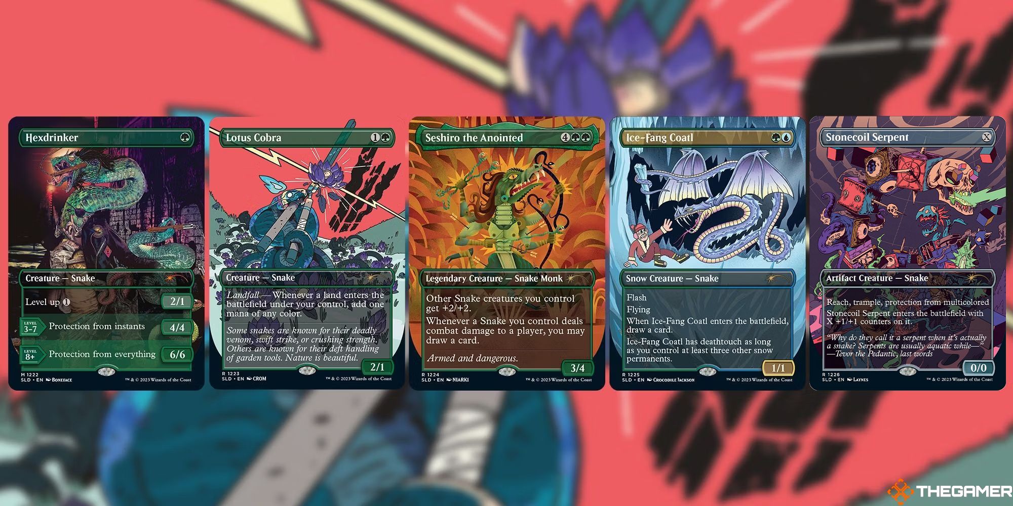 The five cards from Ssssnakessssss