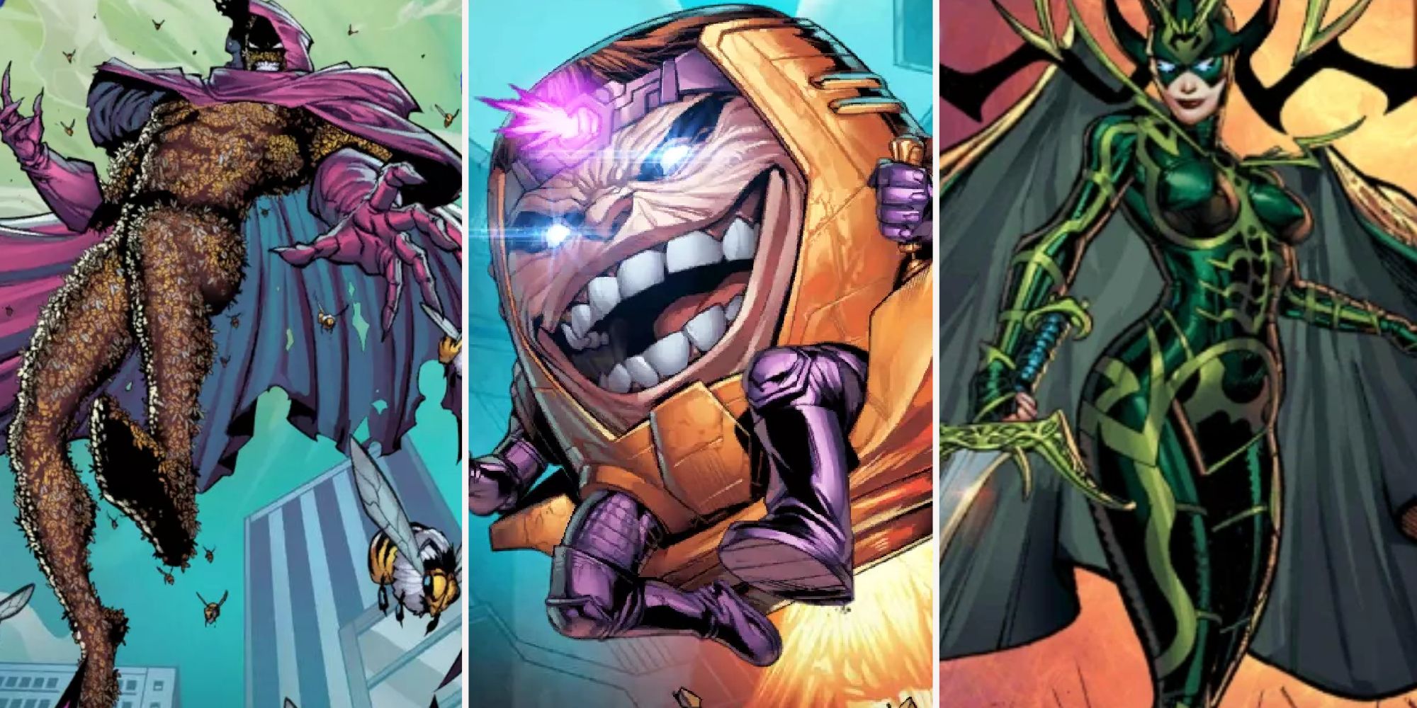 Swarm, Modok, and Hela from Marvel Snap