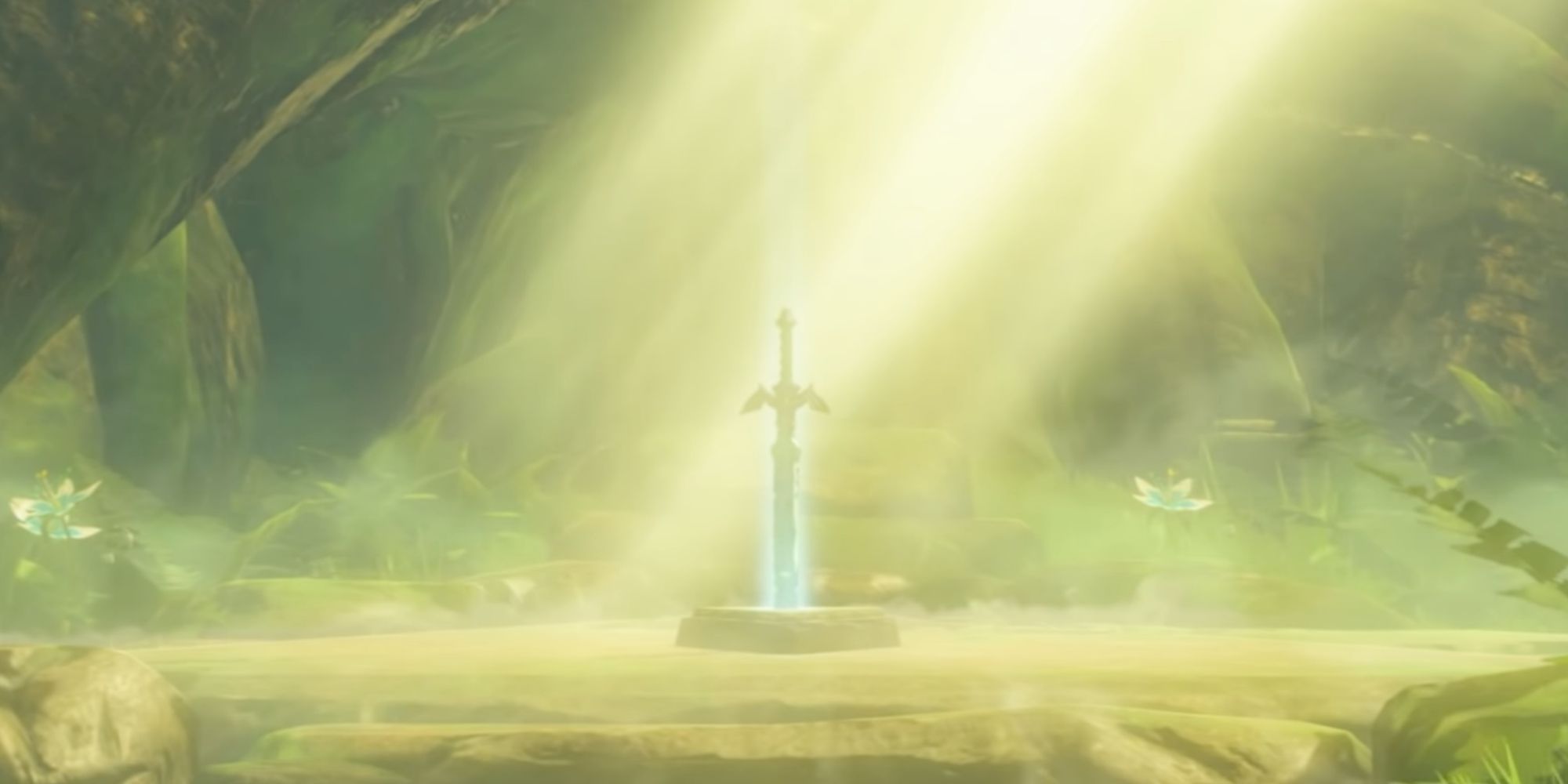 The Master Sword in the Korok Forest From The Legend of Zelda: Breath of The Wild