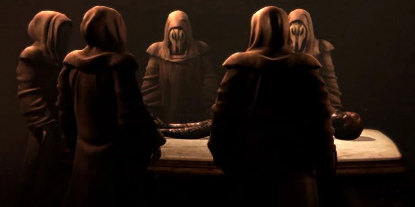 The Order standing over remains of Alessa Gillespie in Silent Hill