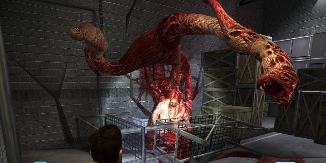 The Thing attacking player in the PS2 game