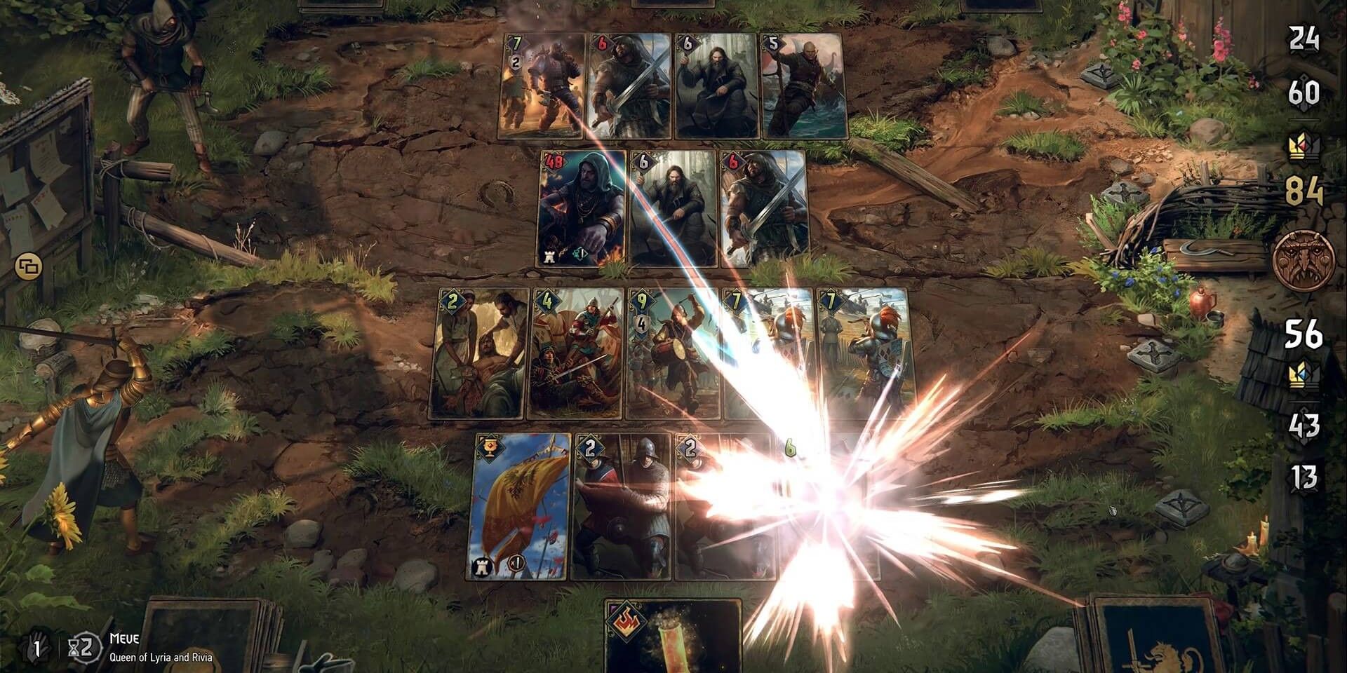 Thronebreaker The Witcher Tales gameplay Gwent style card battling