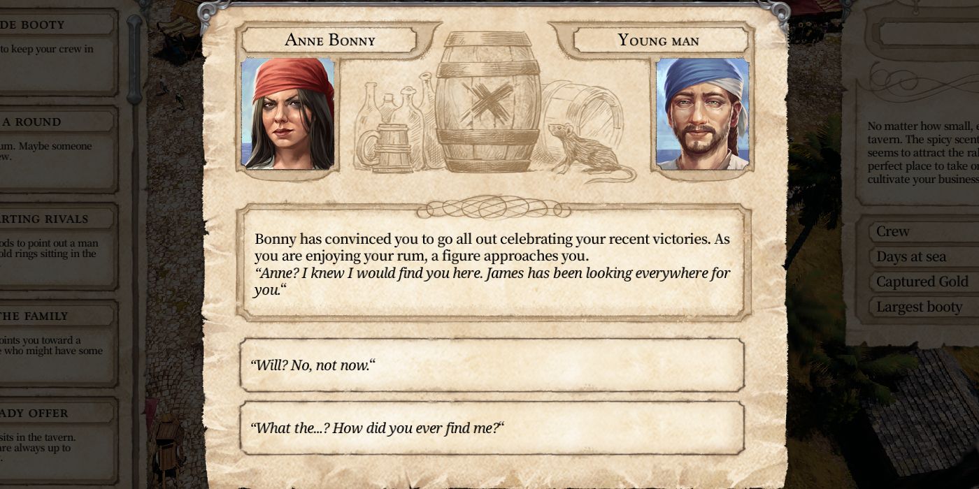 the beginning of Anne Bonny's adventure chain