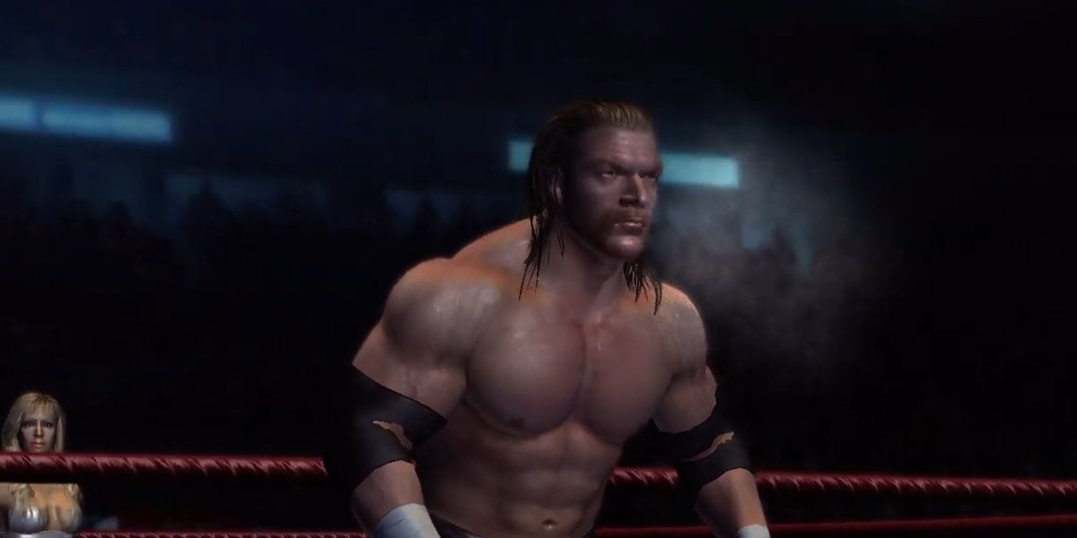 Triple H's entrance in WWE SmackDown vs.  Raw 2007 for the Xbox 360.