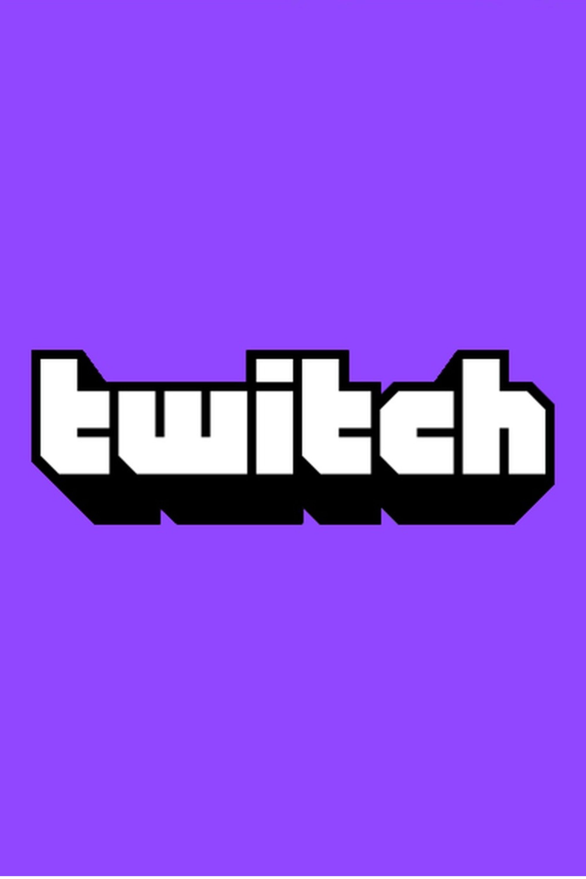 Twitch logo over purple background