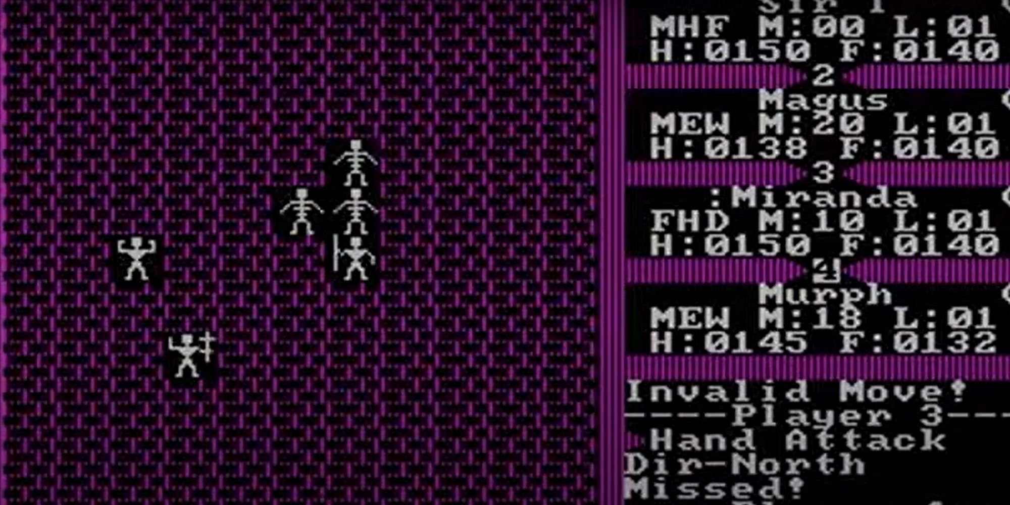 Ultima 3 Enemies Attacking