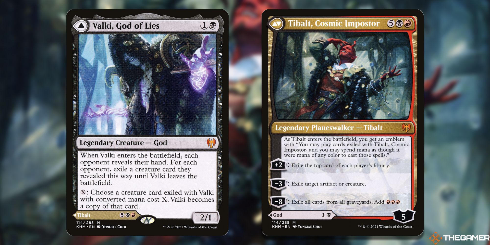 MTG: Valki, God of Lies/Tibalt, Cosmic Impostor card