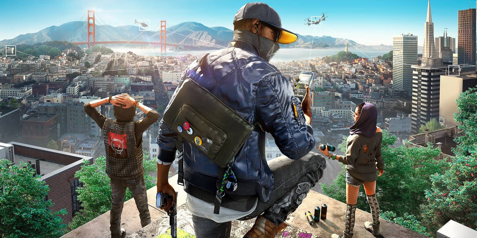 Marcus posing in Watch Dogs 2 cover art