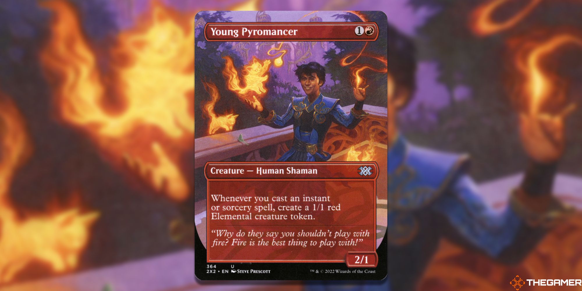 The card Young Pyromancer from Magic: The Gathering.