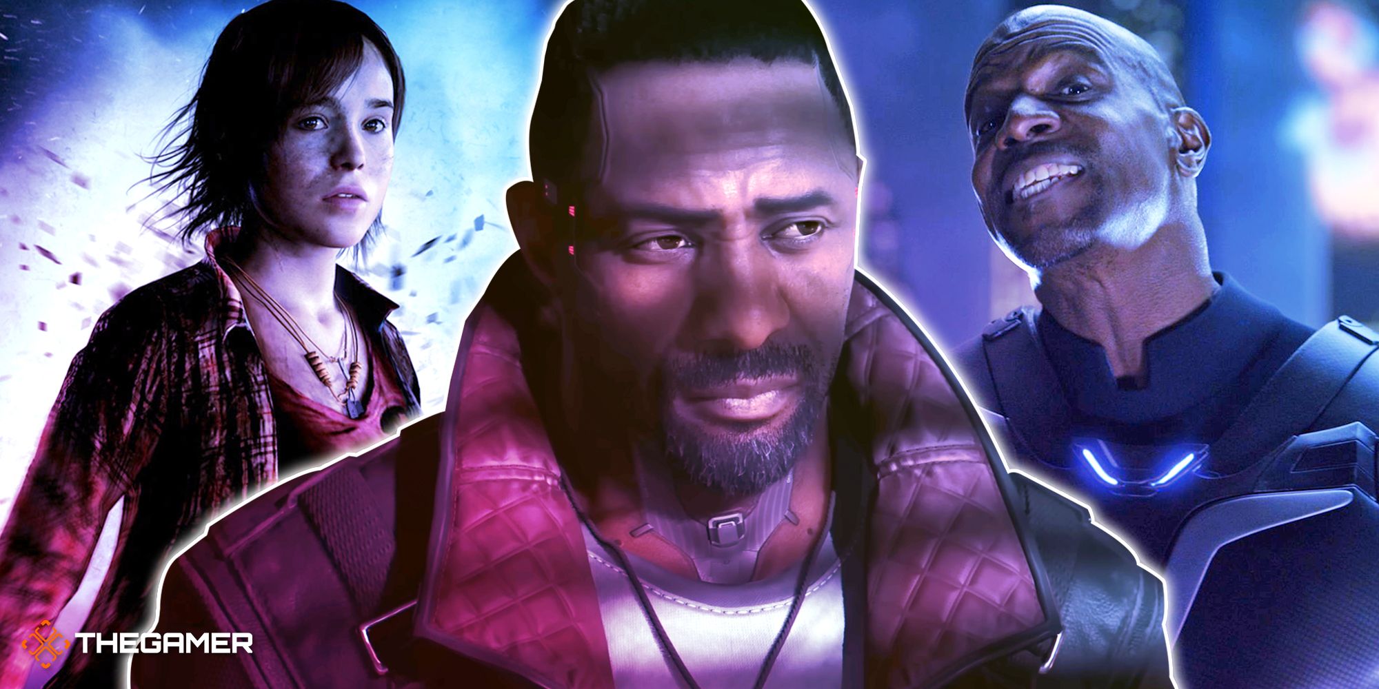 Game images from Beyond Two Souls, Cyberpunk 2077 and Crackdown 3.
