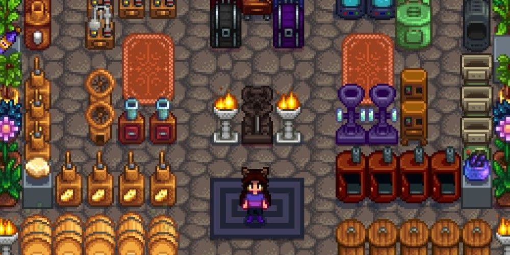 A spacious shed in Stardew Valley the video game