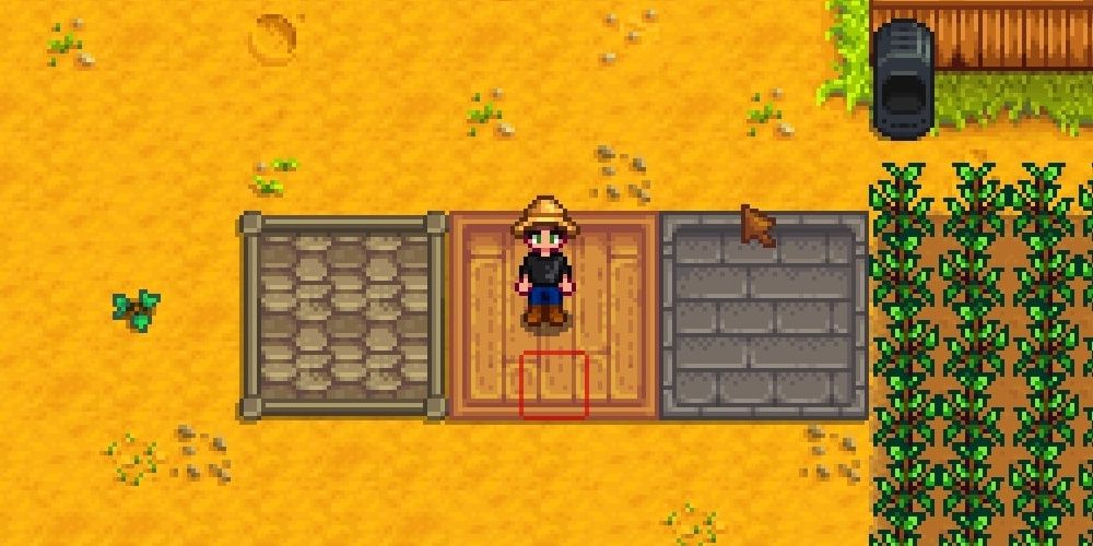 A demonstration of three pathing options in Stardew Valley the video game