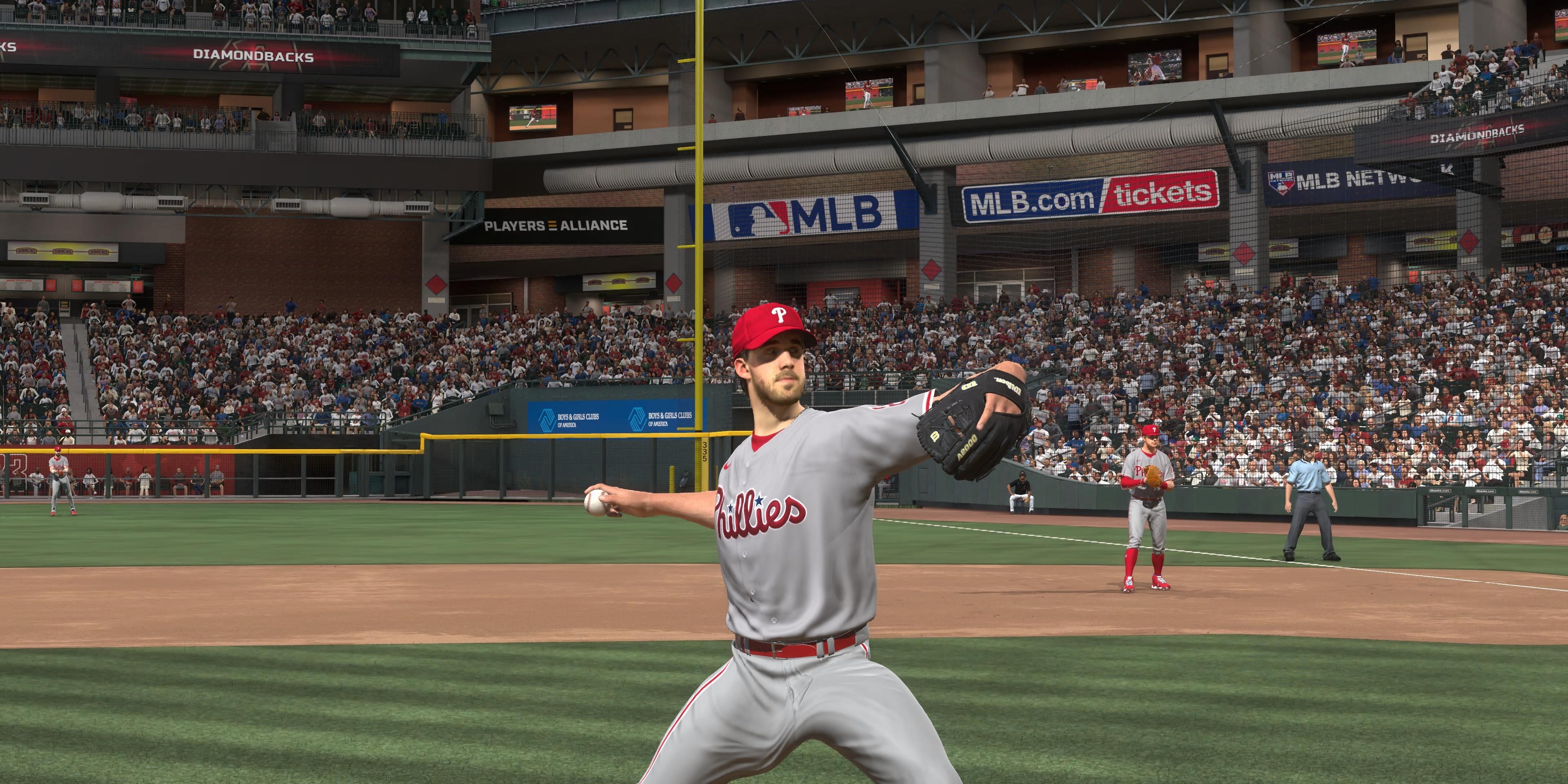 Aaron Nola throwing pitch