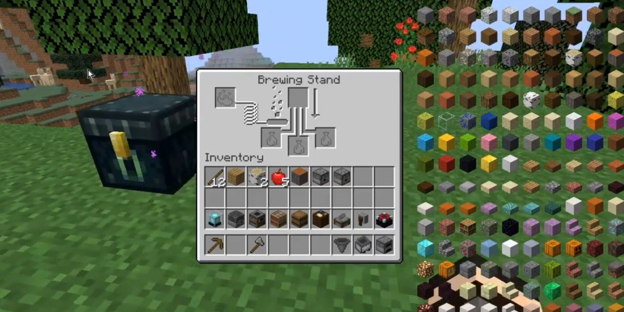 Accessing inventory in Minecraft with the InvMove mod active