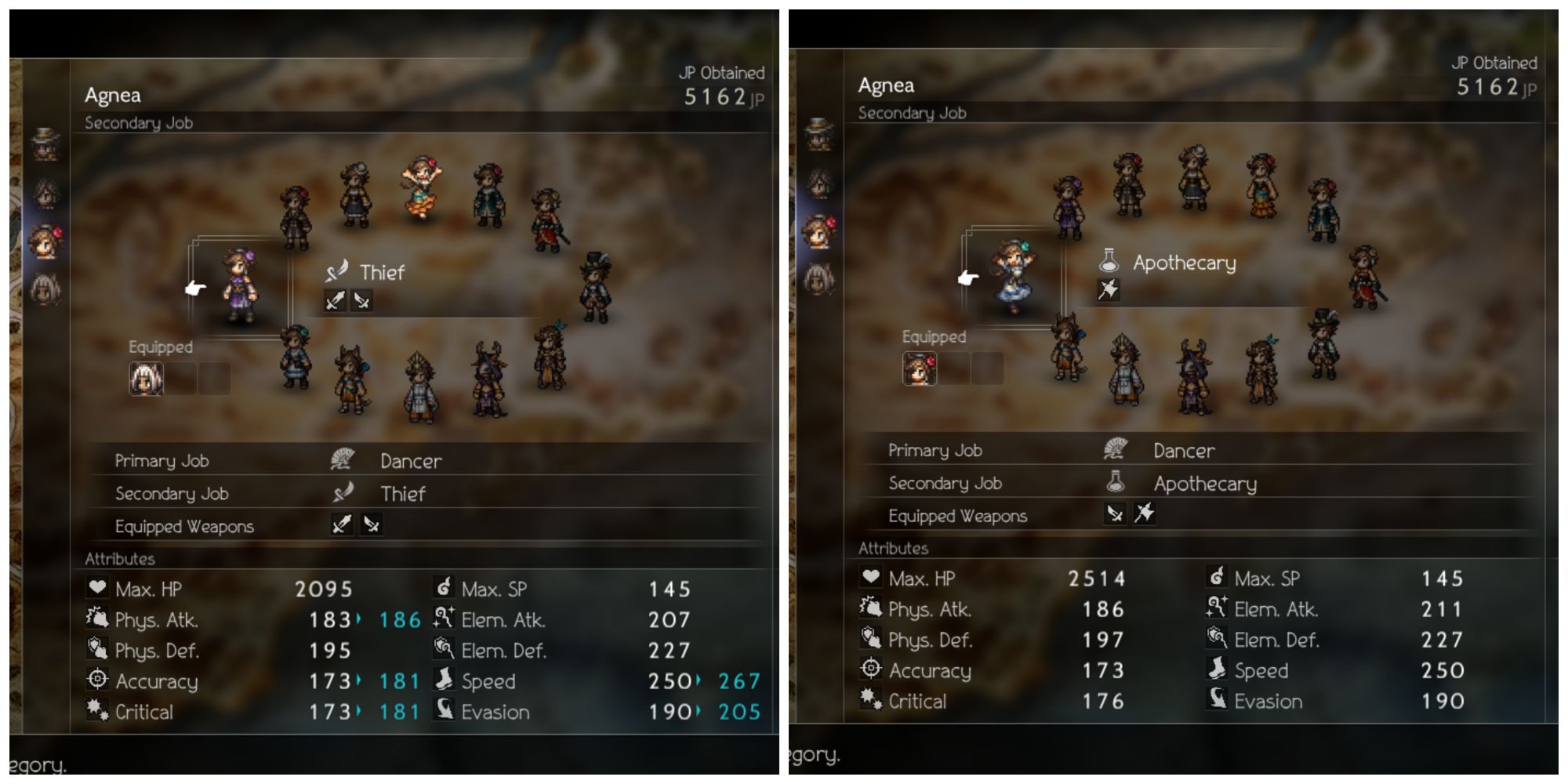 Agnea'S Side Job Options In Octopath Traveler 2 Thief And Apothecary