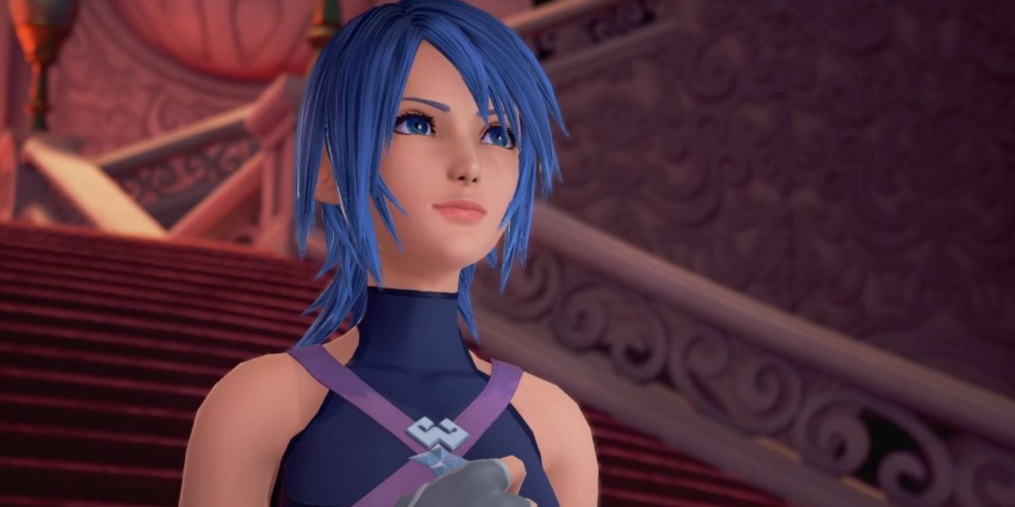 Aqua smiles in Kingdom Hearts 0 2 Birth By Sleep A Fragmentary Passage