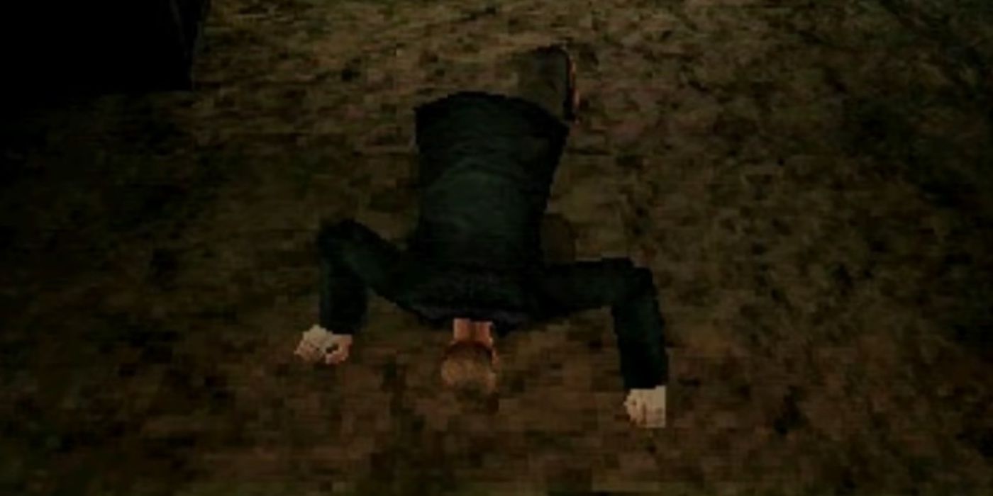 Ark after the helicopter crash at the beginning of Resident Evil: Survivor.