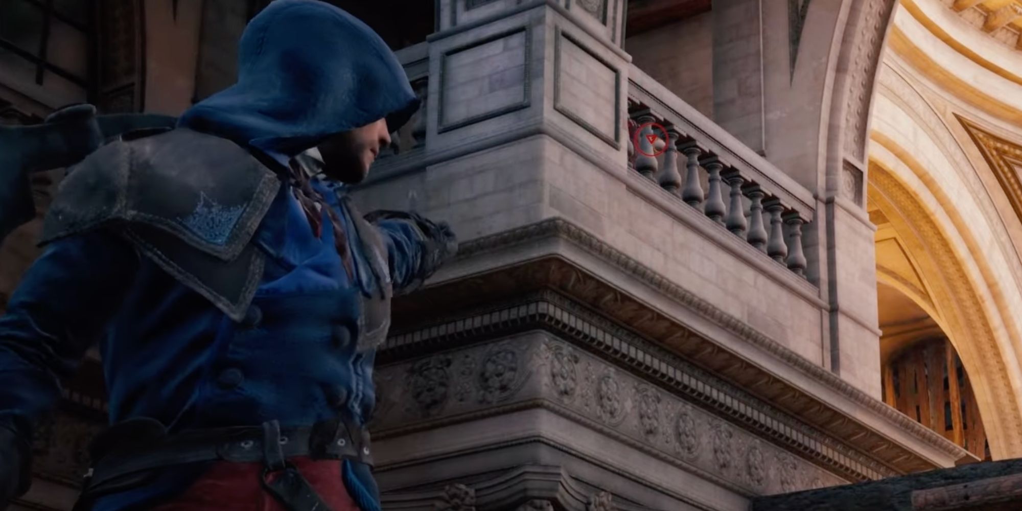 Arno Dorian Targeting An Enemy in Assassin's Creed Unity