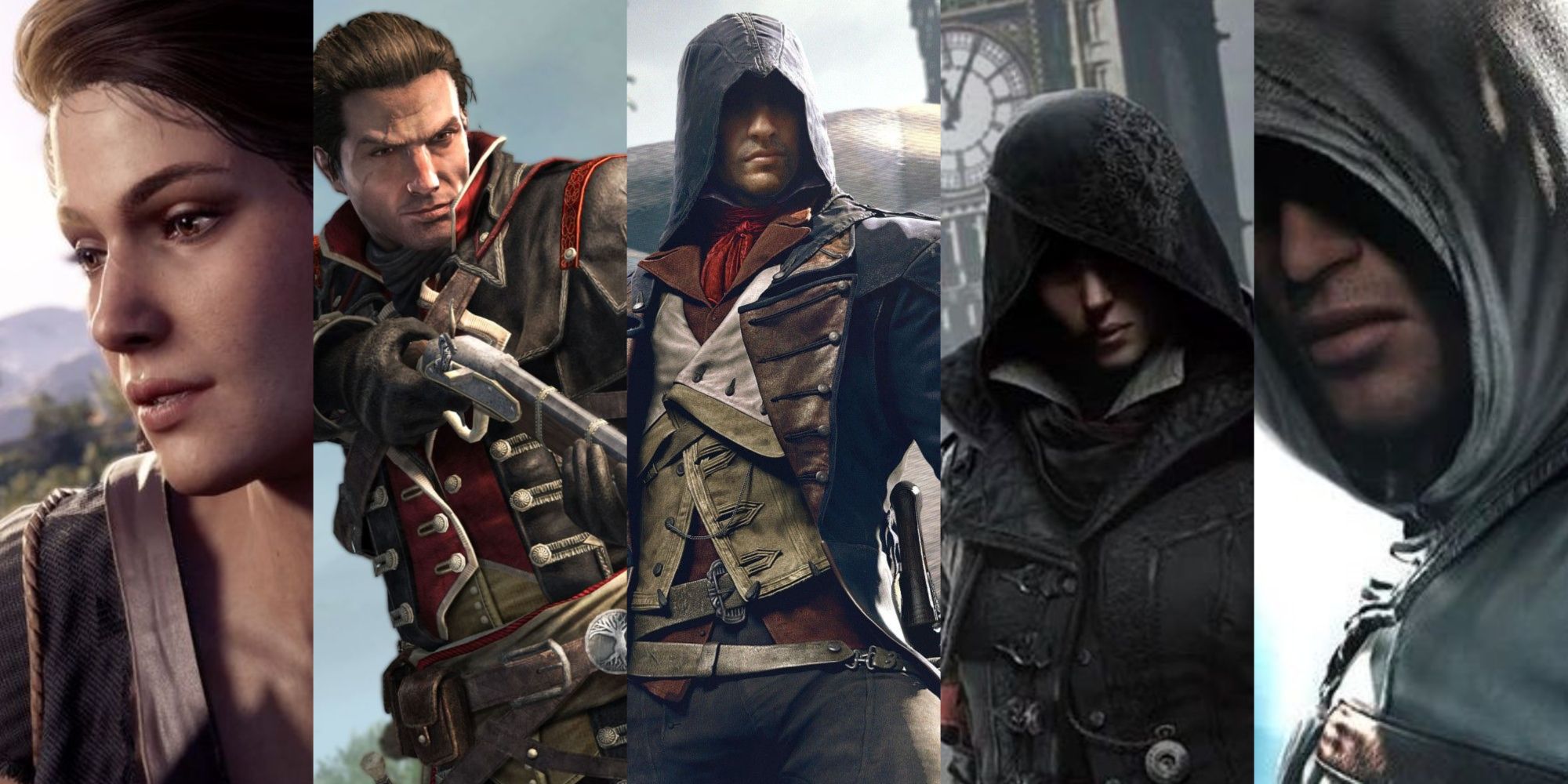 Assassin's Creed Split Image Of Various Assassins