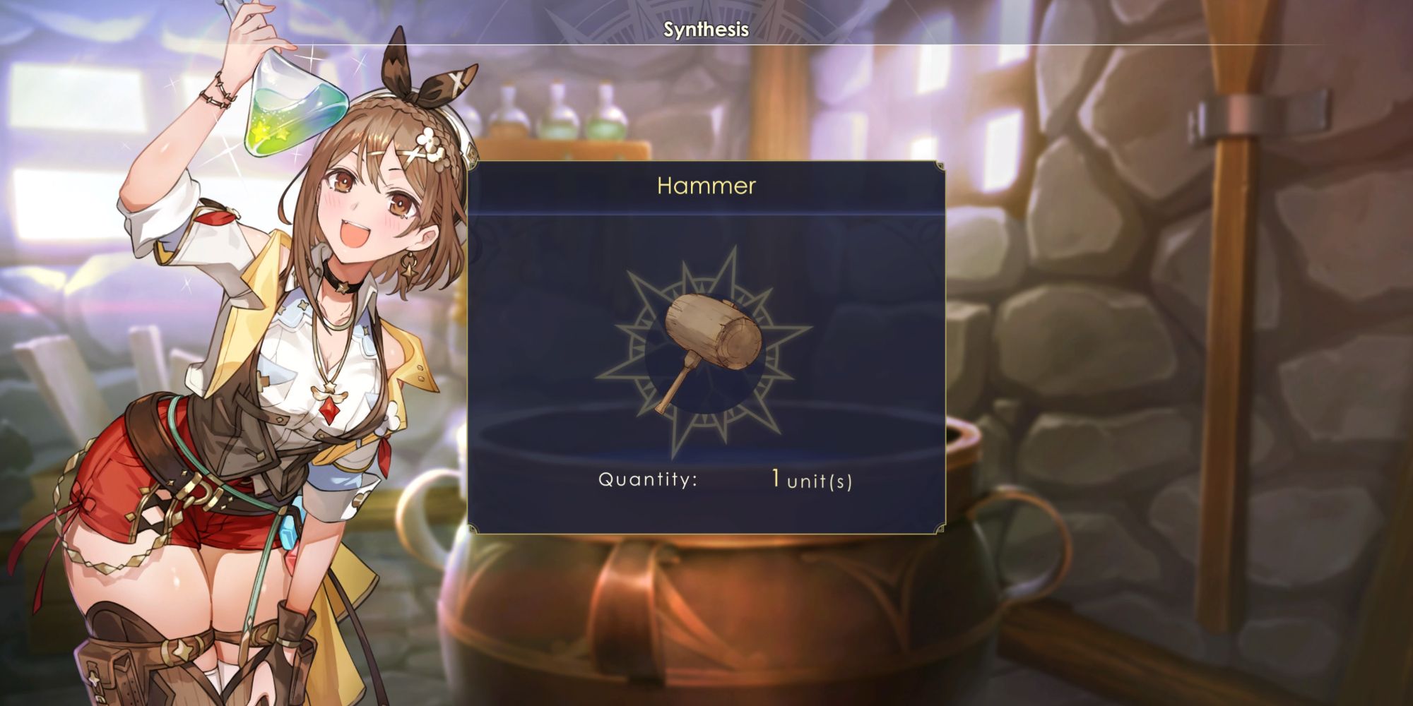 Ryza successfully Synthesizing a Hammer with her Alchemy in Atelier Ryza 3: Alchemist of the End & the Secret Key