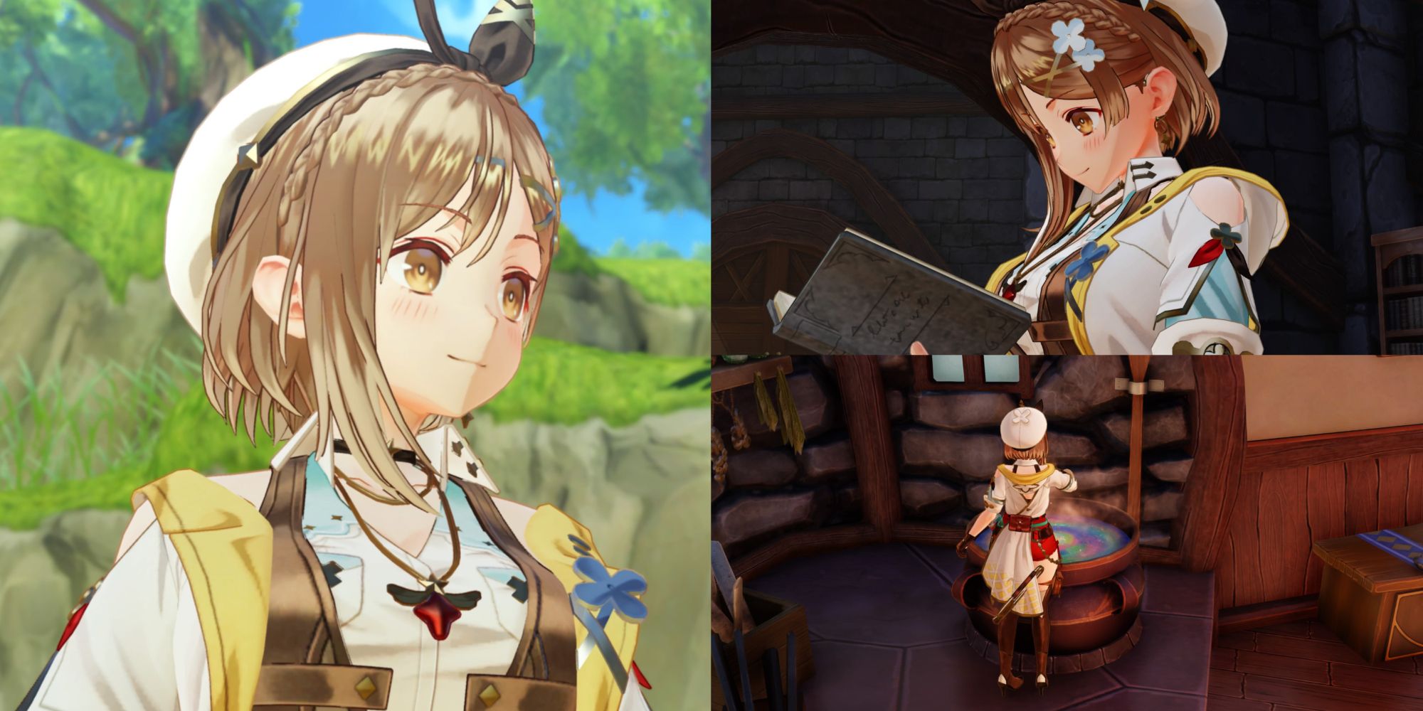 A collage of images of Ryza from Atelier Ryza 3: Alchemist Of The End & The Secret Key