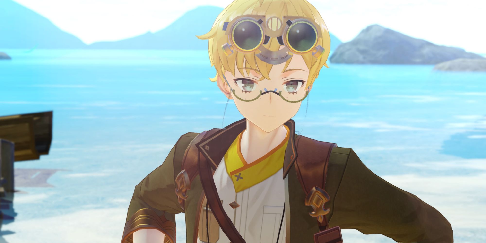 In image of Tao looking concerned while standing on the shoreline in Atelier Ryza 3: Alchemist of the End & the Secret Key