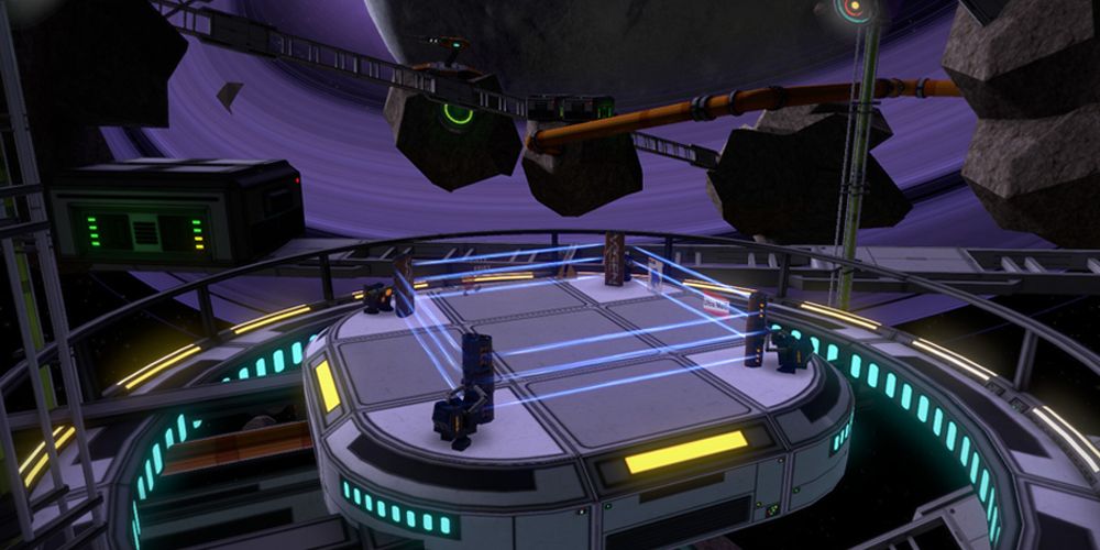 boxing ring in mech league boxing vr
