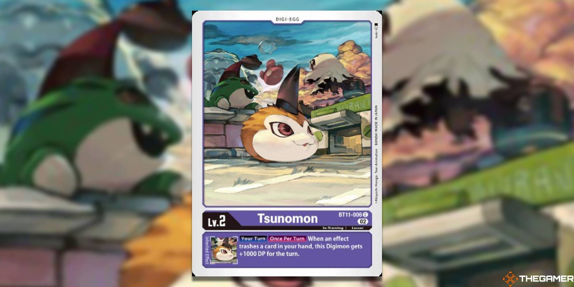 BT11 Tsunomon DigiEgg Digimon Dimensional Phase