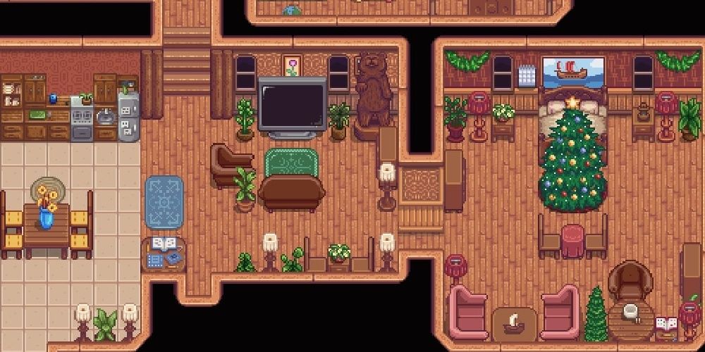 A well furnished interior in Stardew Valley the video game