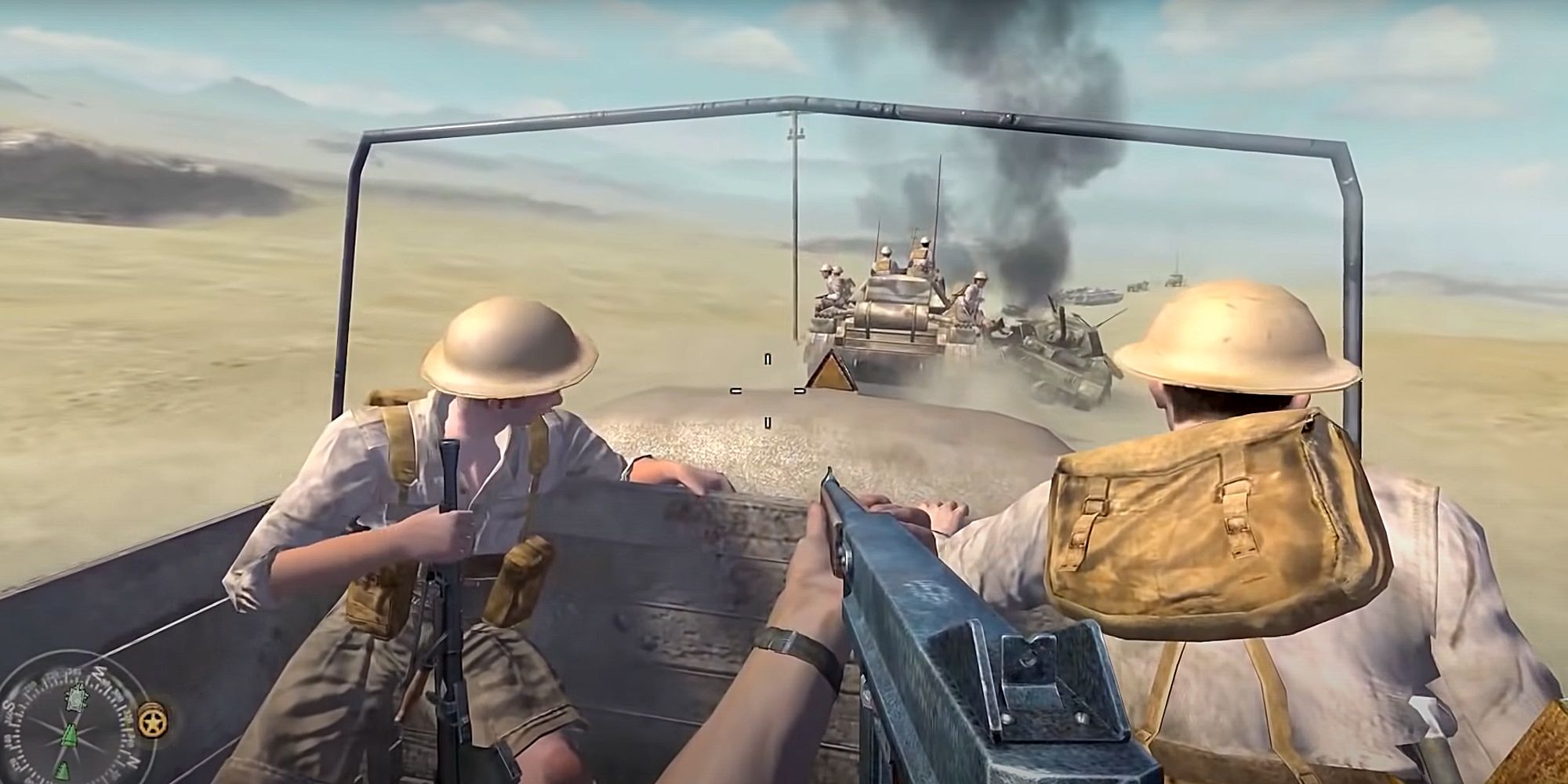 Desert Campaign Riding In Truck Call of Duty 2