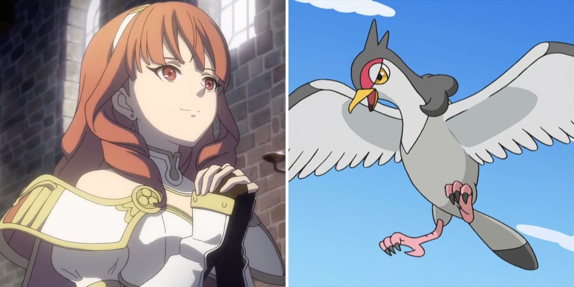 Celica prays in a church and Tranquill soars through the sky