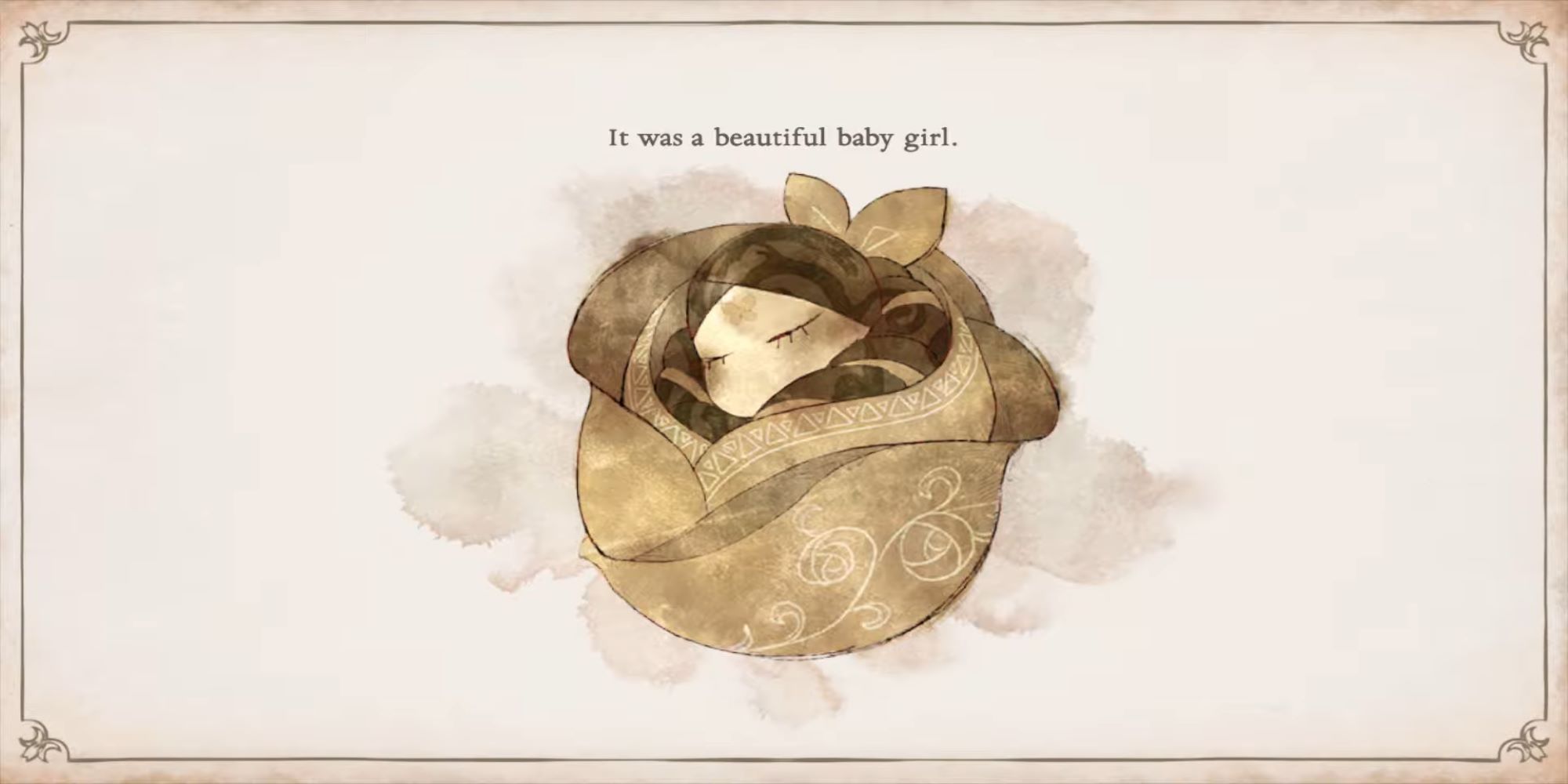 Cereza as a baby in Bayonetta Origins
